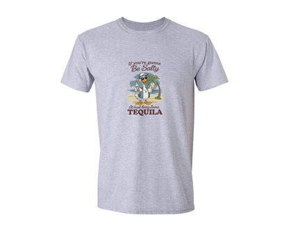 brand:Generic|color:Sports Grey / Athletic Heather|Salty Duck Funny Tequila Quote Art Graphic T-Shirt