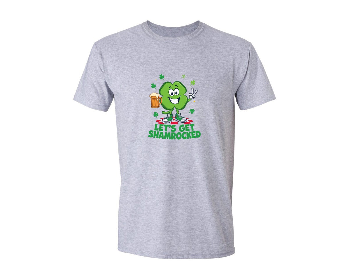 brand:Generic|color:Sports Grey / Athletic Heather|Lets Get Shamrocked T Shirt Graphic T-Shirt