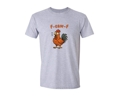 brand:Generic|color:Sports Grey / Athletic Heather|F Caw F Funny Rooster Scream Graphic T-Shirt