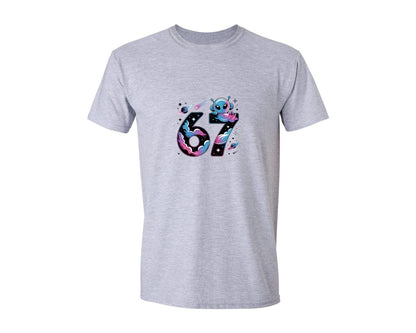 brand:Generic|color:Sports Grey / Athletic Heather|67 Alien Graphic T-Shirt