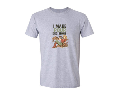 brand:Generic|color:Sports Grey / Athletic Heather|Pour Decisions Cowgirl Graphic T-Shirt