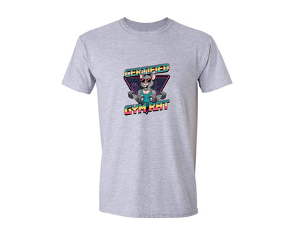 brand:Generic|color:Sports Grey / Athletic Heather|Certified Gym Rat Funny Vintage 90S Graphic T-Shirt