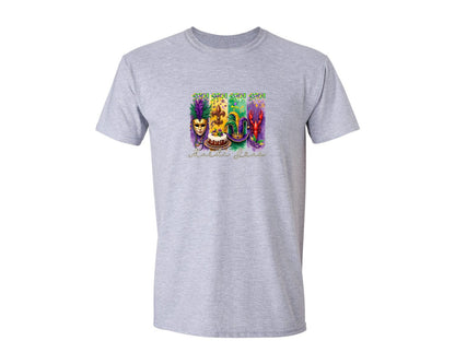 brand:Generic|color:Sports Grey / Athletic Heather|Mardi Gras Coquette 2 Graphic T-Shirt