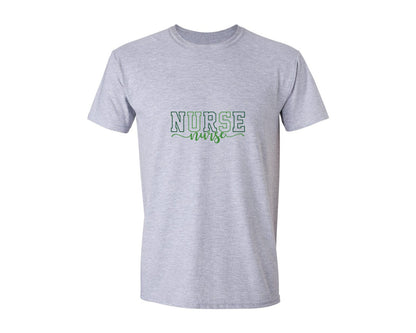 brand:Generic|color:Sports Grey / Athletic Heather|Coquette Bow Doodle Nurse St Patrick Day Graphic T-Shirt