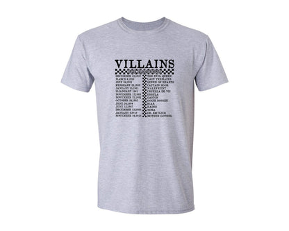 brand:Generic|color:Sports Grey / Athletic Heather|Villains The Eras Tour Villains Designs Graphic T-Shirt