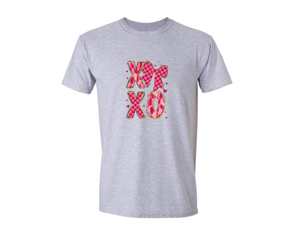 brand:Generic|color:Sports Grey / Athletic Heather|Xoxo Valentine Coquette Bow 4 Graphic T-Shirt