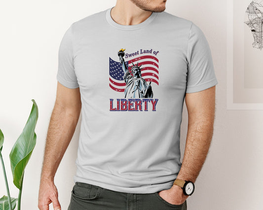 4Th Of July Vintage Liberty Design Graphic T-Shirt