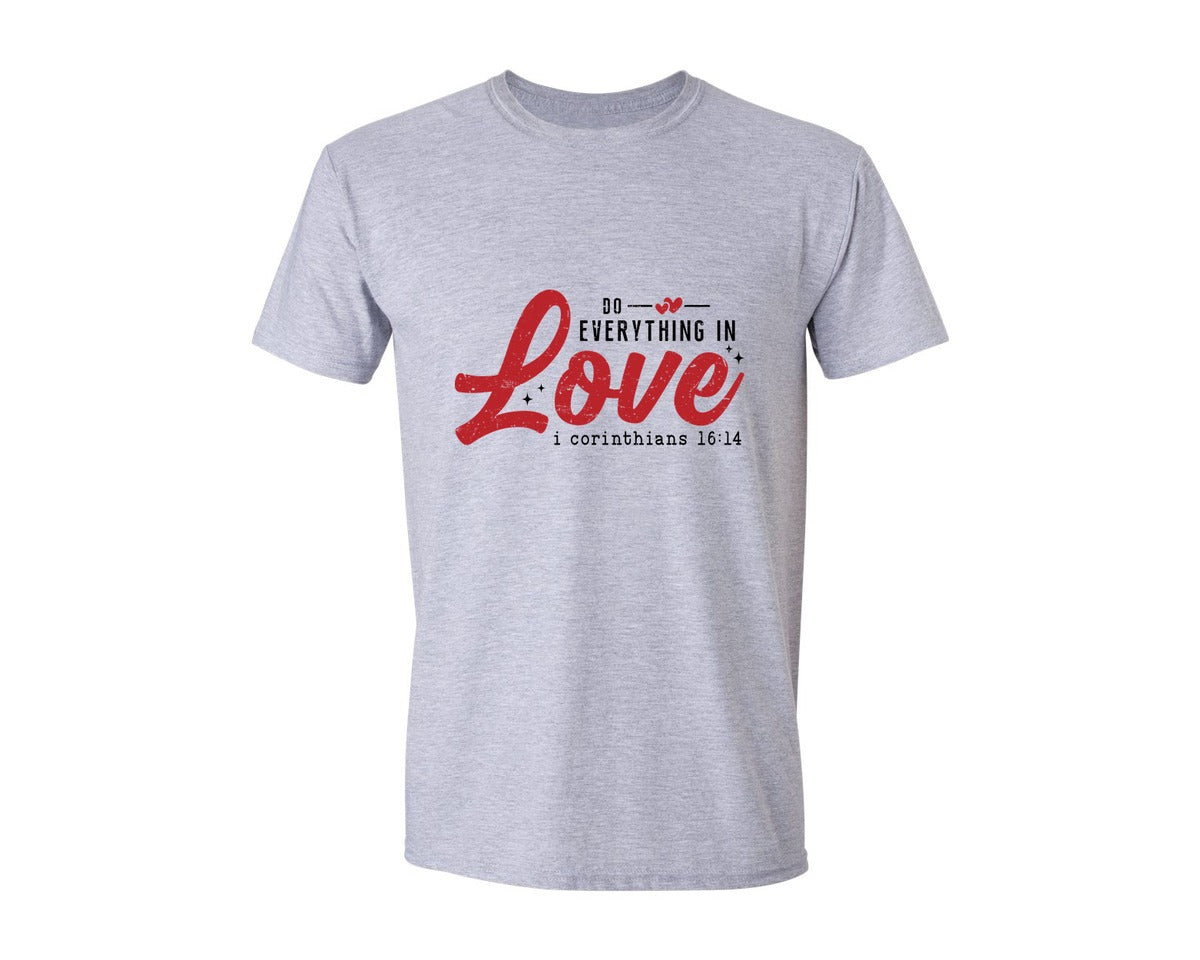 brand:Generic|color:Sports Grey / Athletic Heather|Valentine Valentine Love Graphic T-Shirt