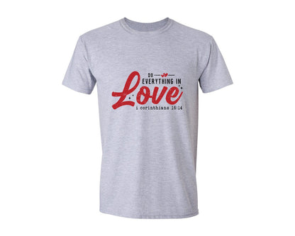 brand:Generic|color:Sports Grey / Athletic Heather|Valentine Valentine Love Graphic T-Shirt