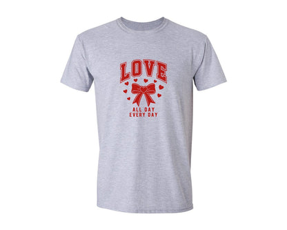brand:Generic|color:Sports Grey / Athletic Heather|Love All Day Every Day Svgvalentine 2 Graphic T-Shirt