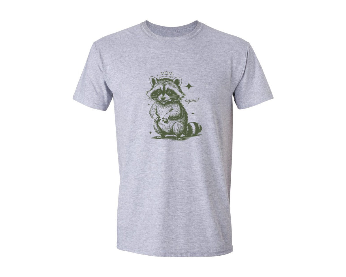 brand:Generic|color:Sports Grey / Athletic Heather|Sarcasm Mothers Day Raccoon 5 Graphic T-Shirt