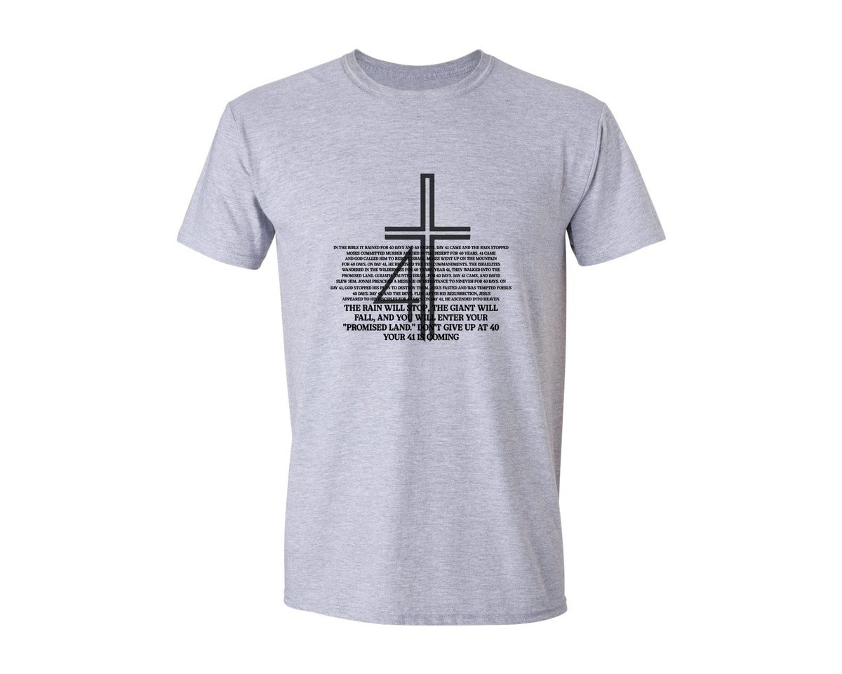 brand:Generic|color:Sports Grey / Athletic Heather|Your 41 Is Coming Christian Graphic T-Shirt