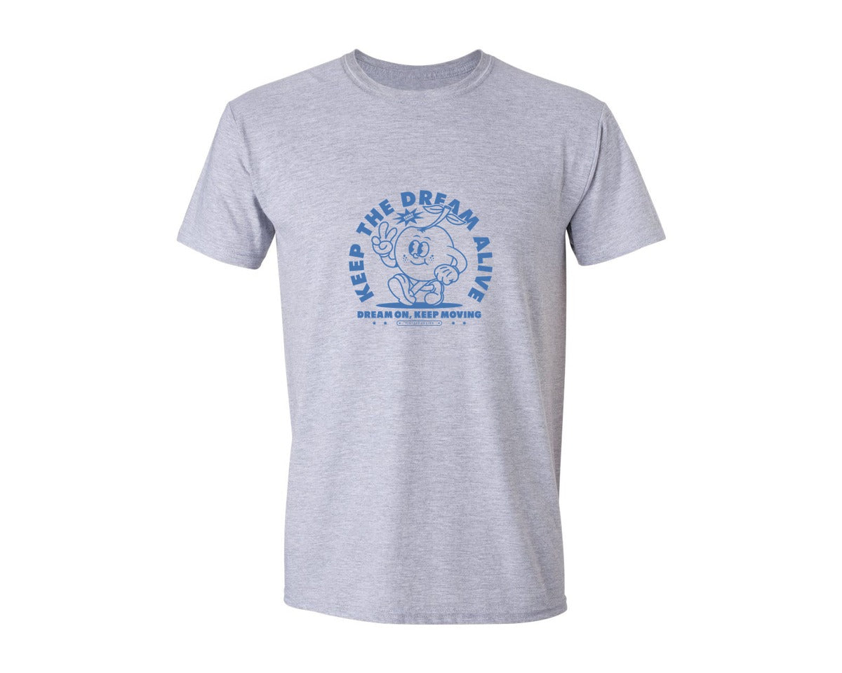 brand:Generic|color:Sports Grey / Athletic Heather|Retro Cherry Cartoon Character Print Graphic T-Shirt