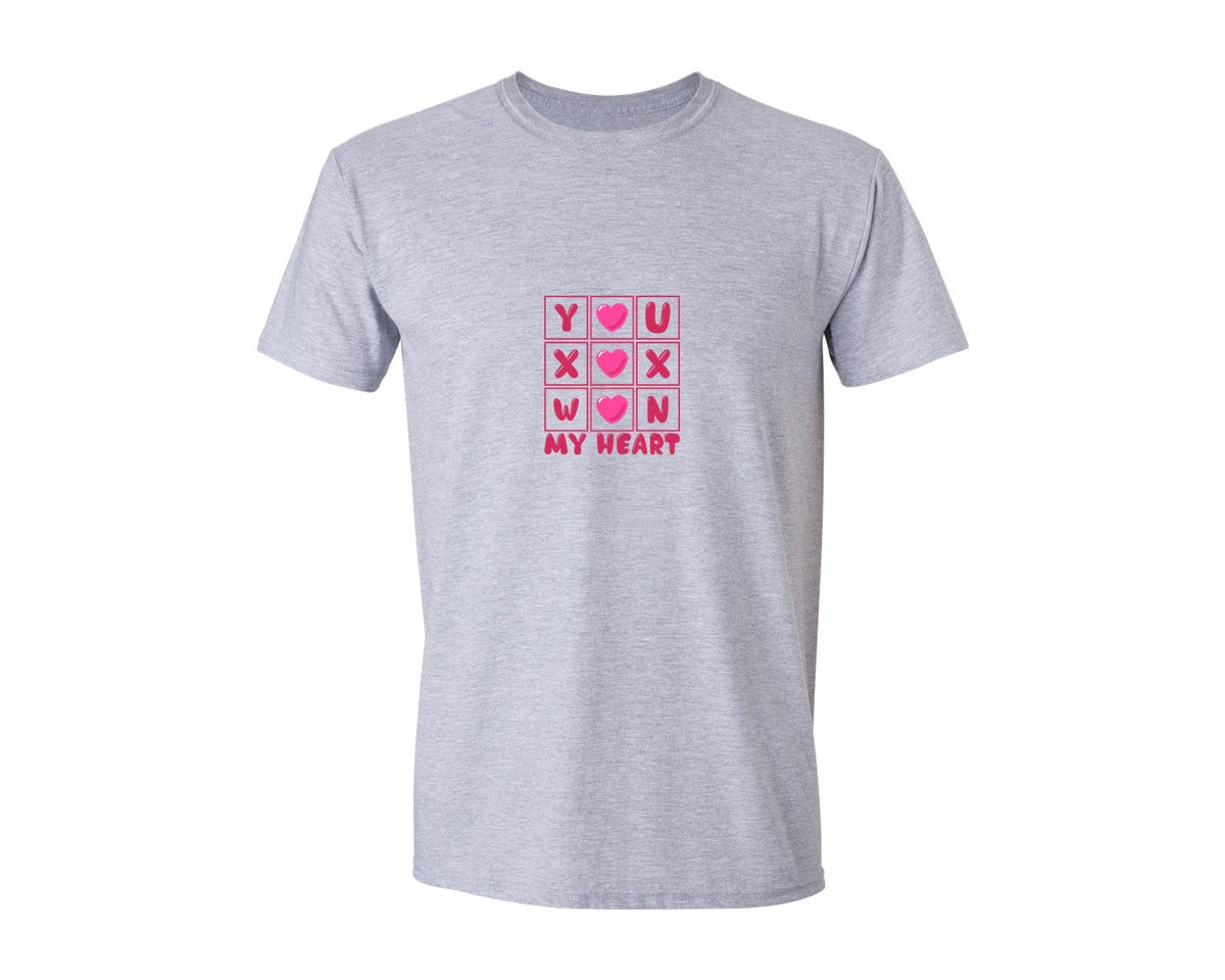 brand:Generic|color:Sports Grey / Athletic Heather|You Xox Won My Heart Valentines T Shirt Graphic T-Shirt