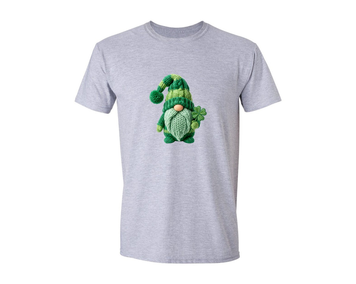 brand:Generic|color:Sports Grey / Athletic Heather|St Patricks Day Lucky Yarn Gnome Graphic T-Shirt
