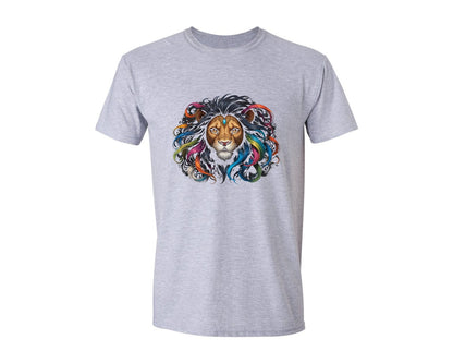 brand:Generic|color:Sports Grey / Athletic Heather|Color Lion 1 Graphic T-Shirt