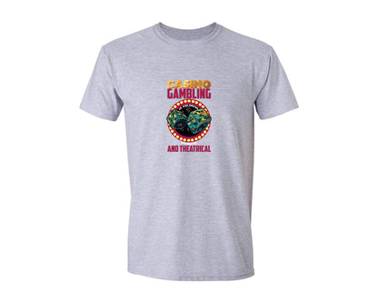 brand:Generic|color:Sports Grey / Athletic Heather|Casino Gambling Is Colorful Dramatic And Graphic T-Shirt