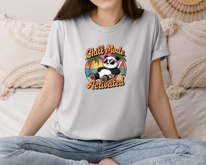 brand:Bella Canvas|color:Sports Grey / Athletic Heather|Chill Mode Activated Summer Graphic T-Shirt