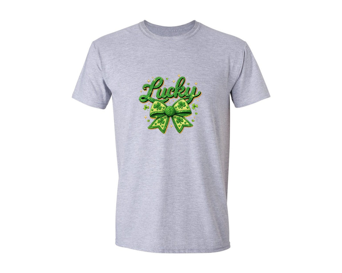 brand:Generic|color:Sports Grey / Athletic Heather|St Patricks Day Lucky 18 Graphic T-Shirt