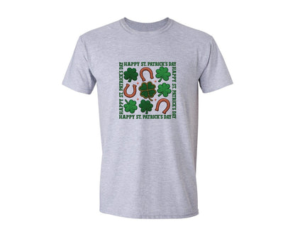 brand:Generic|color:Sports Grey / Athletic Heather|Happy St Patricks Day 17 Graphic T-Shirt