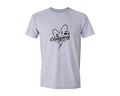 brand:Generic|color:Sports Grey / Athletic Heather|Camping Crew Camping Trip Graphic T-Shirt