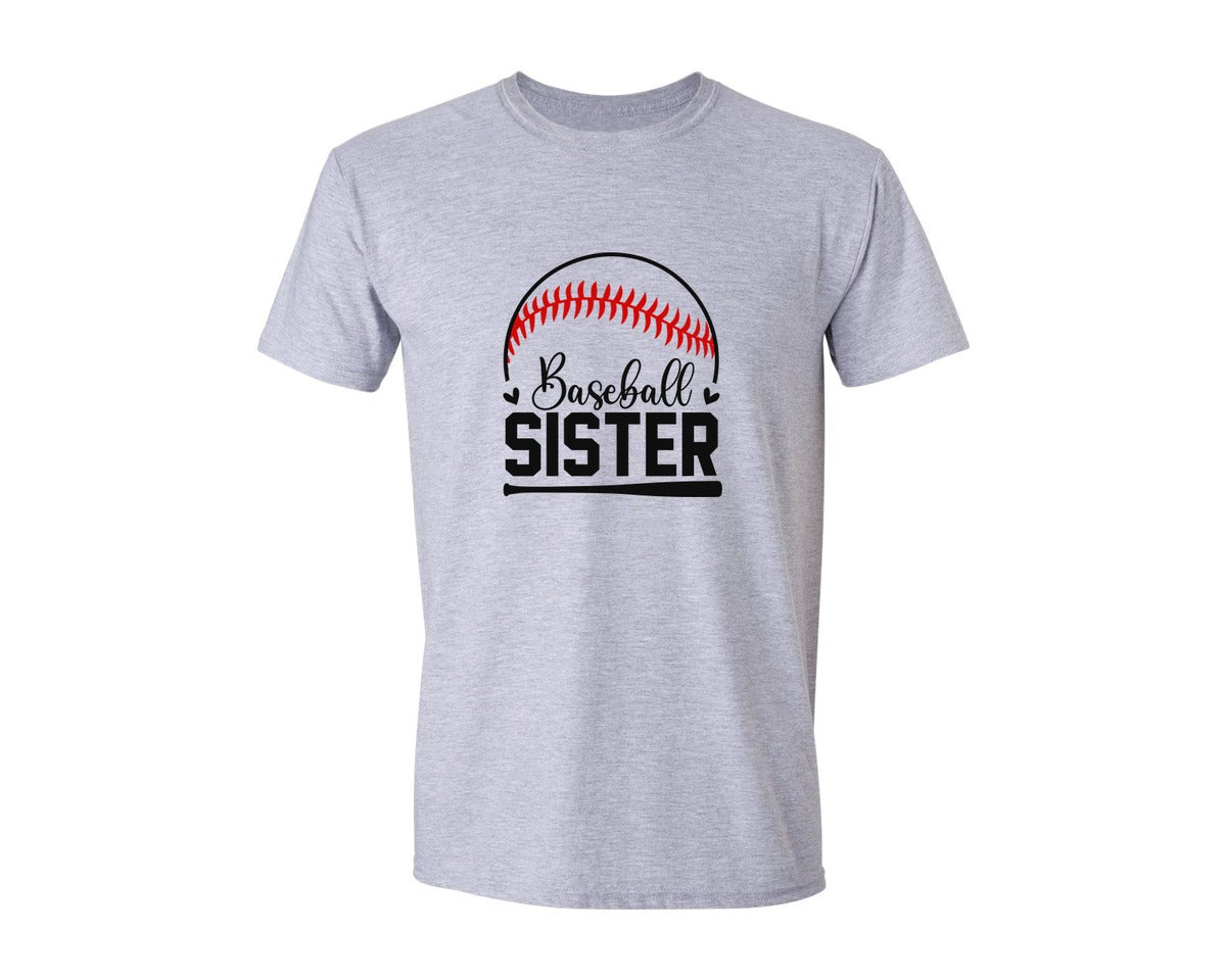 brand:Generic|color:Sports Grey / Athletic Heather|Baseball Sister Baseball Sister 3 Graphic T-Shirt