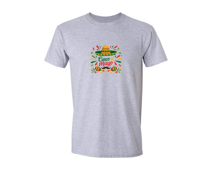 brand:Generic|color:Sports Grey / Athletic Heather|Cinco De Mayo Sombrero Graphic T-Shirt