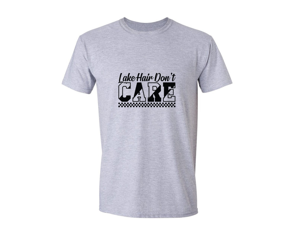 brand:Generic|color:Sports Grey / Athletic Heather|Lake Hair Dont Care 16 Graphic T-Shirt