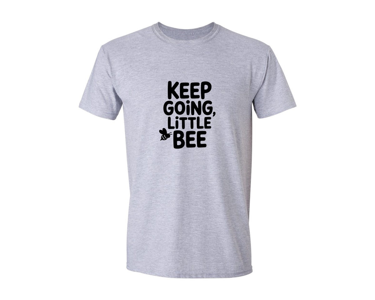 brand:Generic|color:Sports Grey / Athletic Heather|Keep Going Little Bee Ai Graphic T-Shirt
