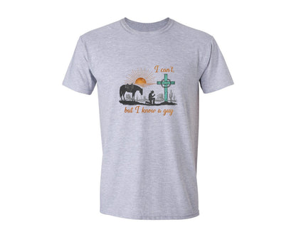 brand:Generic|color:Sports Grey / Athletic Heather|I Cant But I Know A Guy Graphic T-Shirt