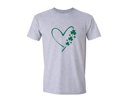 brand:Generic|color:Sports Grey / Athletic Heather|St Patricks Day Heart Clover 3 Graphic T-Shirt