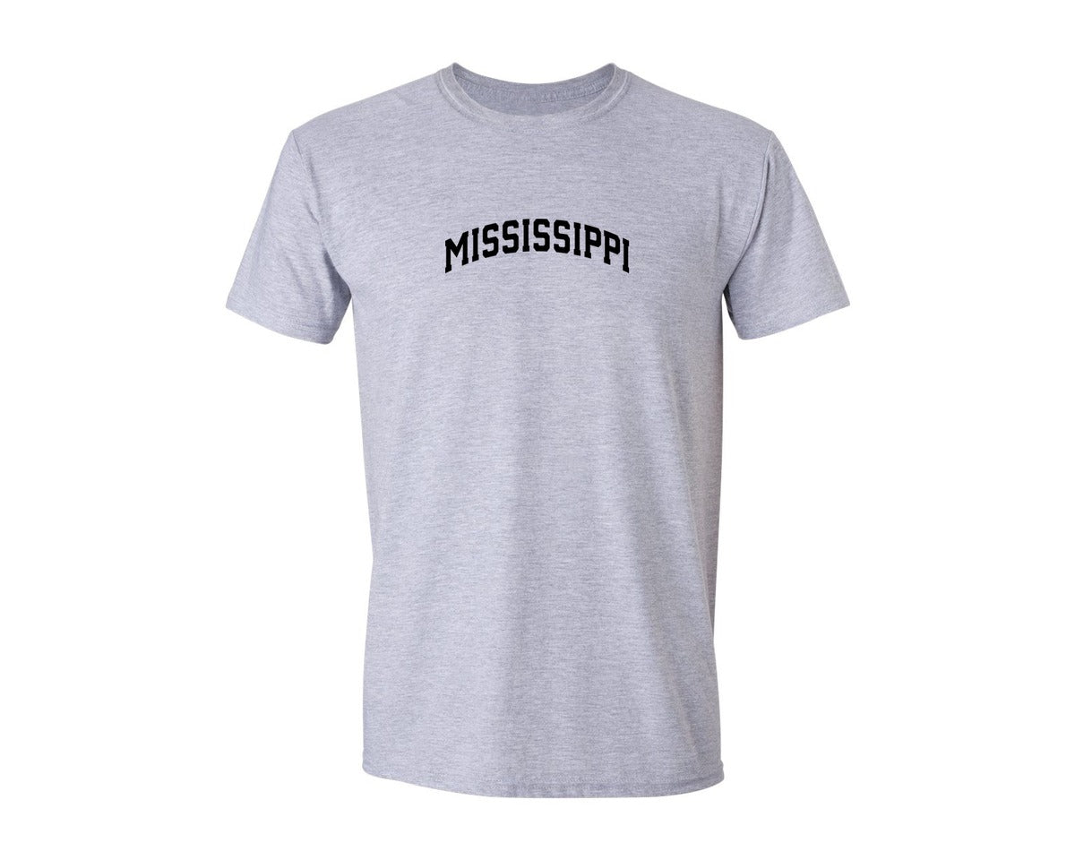 brand:Generic|color:Sports Grey / Athletic Heather|Mississippi Usa City Shirt Graphic T-Shirt