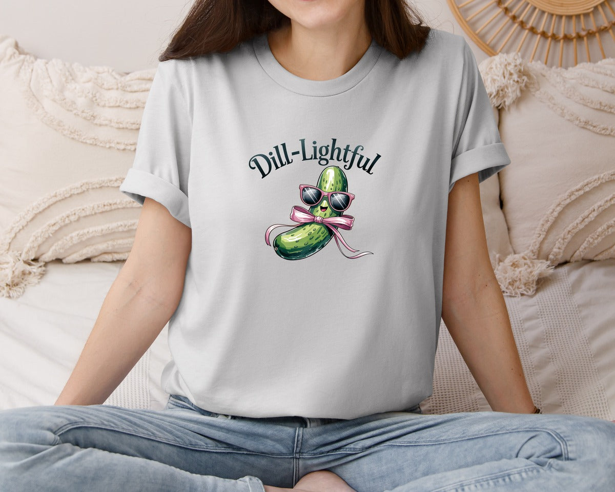 brand:Bella Canvas|color:Sports Grey / Athletic Heather|Dill Lightful Funny Pickle 2 Graphic T-Shirt