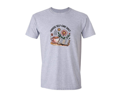 brand:Generic|color:Sports Grey / Athletic Heather|Choose Self Care Daily Health T Shirt Graphic T-Shirt