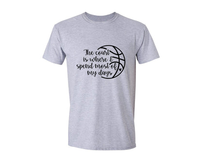 brand:Generic|color:Sports Grey / Athletic Heather|Basketball Mom 80 Graphic T-Shirt