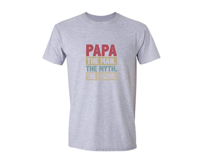 brand:Generic|color:Sports Grey / Athletic Heather|Papa Shirt Father Shirt Graphic T-Shirt