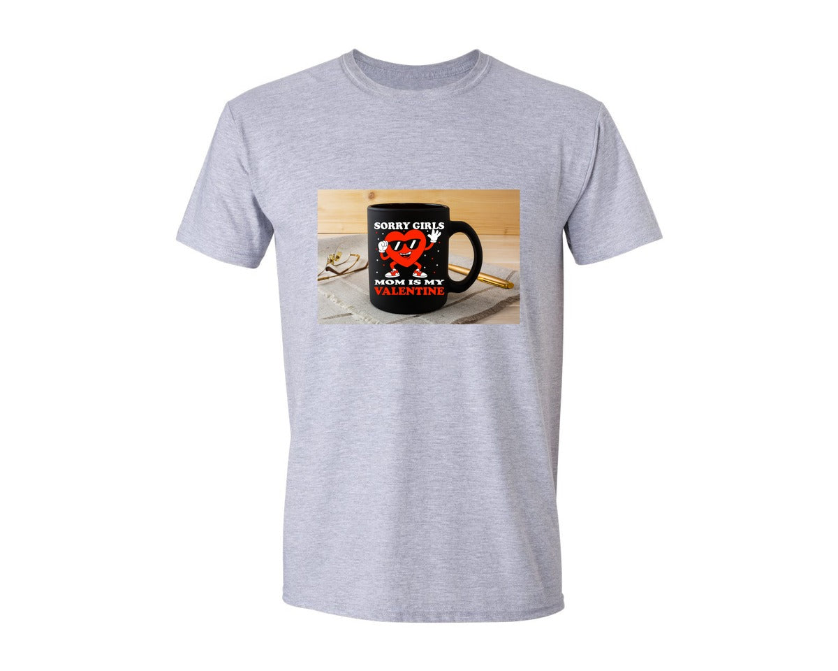 brand:Generic|color:Sports Grey / Athletic Heather|Sorry Girls Mom Is My Valentine 22 Graphic T-Shirt