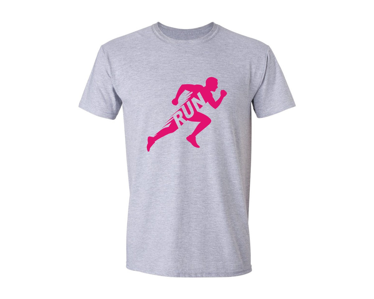 brand:Generic|color:Sports Grey / Athletic Heather|Run Running Lover Graphic T-Shirt