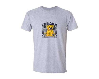 brand:Generic|color:Sports Grey / Athletic Heather|Bear Illustration Graffiti Urban Design Graphic T-Shirt