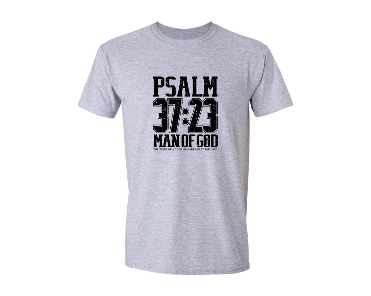 brand:Generic|color:Sports Grey / Athletic Heather|Man Of God Graphic T-Shirt