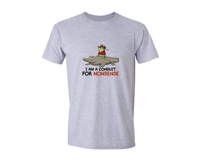 brand:Generic|color:Sports Grey / Athletic Heather|I Am A Conduit For Nonsense Frog And All Graphic T-Shirt