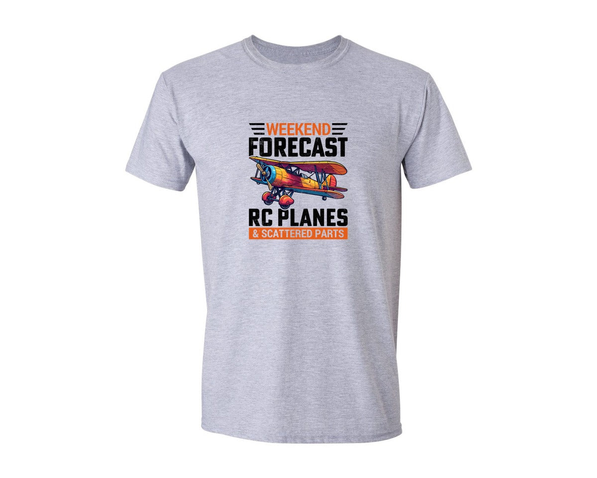brand:Generic|color:Sports Grey / Athletic Heather|Weekend Forecast Rc Planes T Shirt Graphic T-Shirt