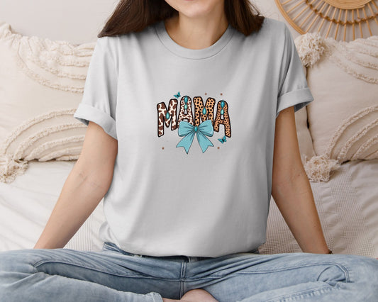 Western Leopard Mama With Bow 4 Graphic T-Shirt