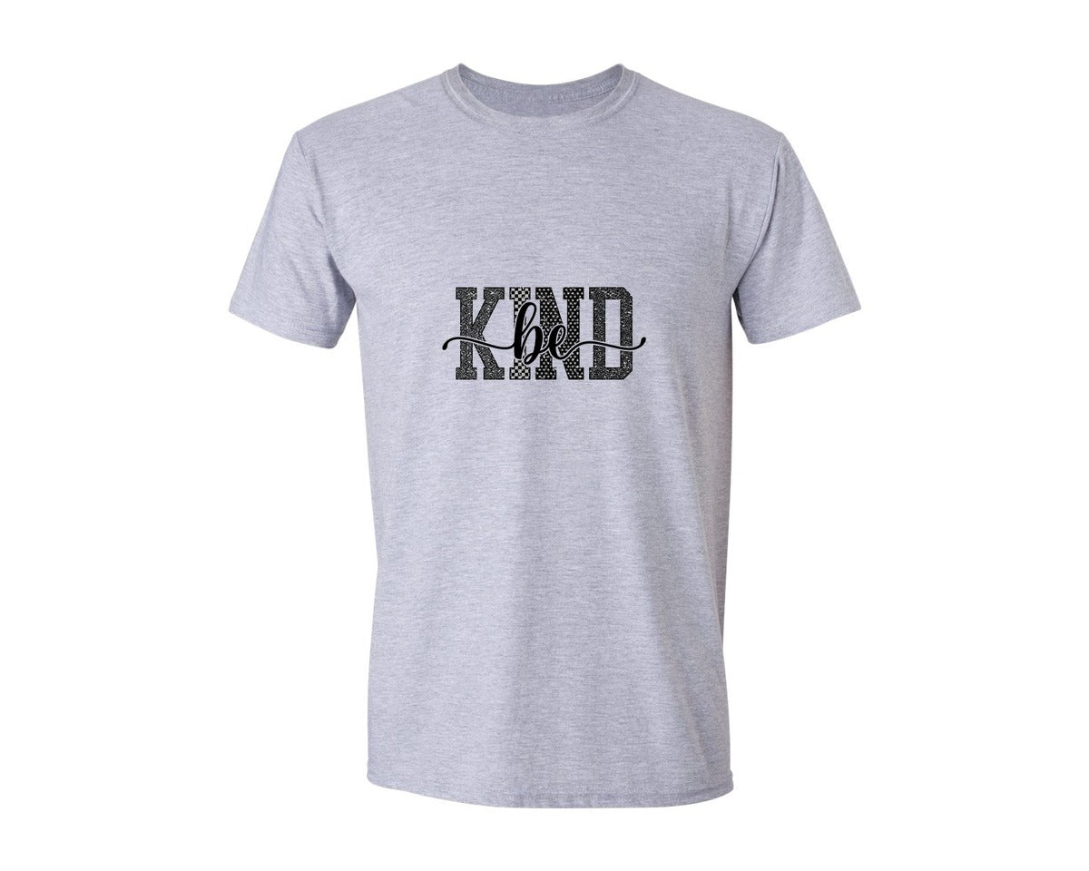 brand:Generic|color:Sports Grey / Athletic Heather|Retro Be Kind Positive Quotes Graphic T-Shirt
