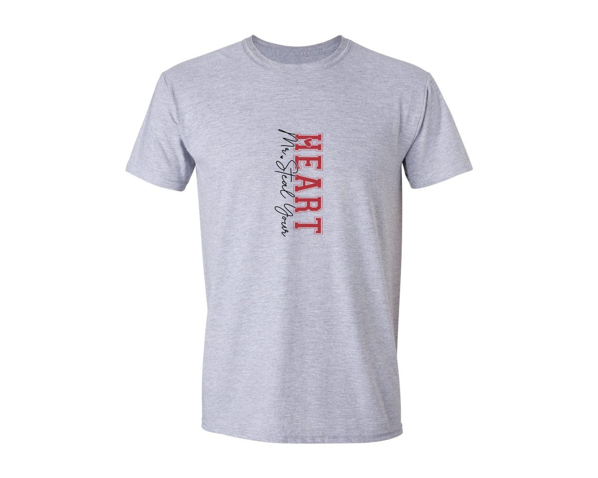 brand:Generic|color:Sports Grey / Athletic Heather|Mr Steal Your Heart Svgvalentines Day Graphic T-Shirt