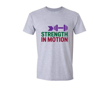 brand:Generic|color:Sports Grey / Athletic Heather|Strength In Motion Gym Graphic T-Shirt