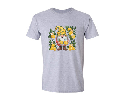 brand:Generic|color:Sports Grey / Athletic Heather|Lemon Gnome Cute Summer Design Graphic T-Shirt
