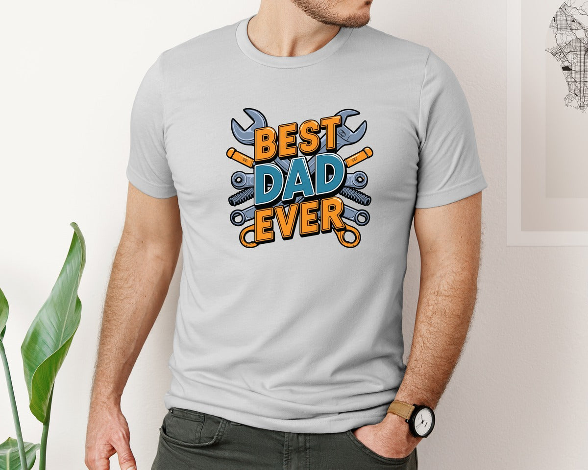 brand:Bella Canvas|color:Sports Grey / Athletic Heather|Mechanic Dad 3 Graphic T-Shirt