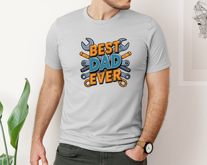 brand:Bella Canvas|color:Sports Grey / Athletic Heather|Mechanic Dad 3 Graphic T-Shirt
