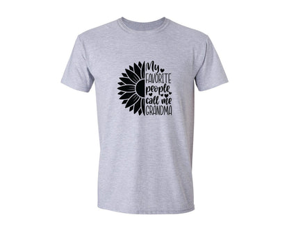 brand:Generic|color:Sports Grey / Athletic Heather|Grandma Sunflower Grandma Graphic T-Shirt